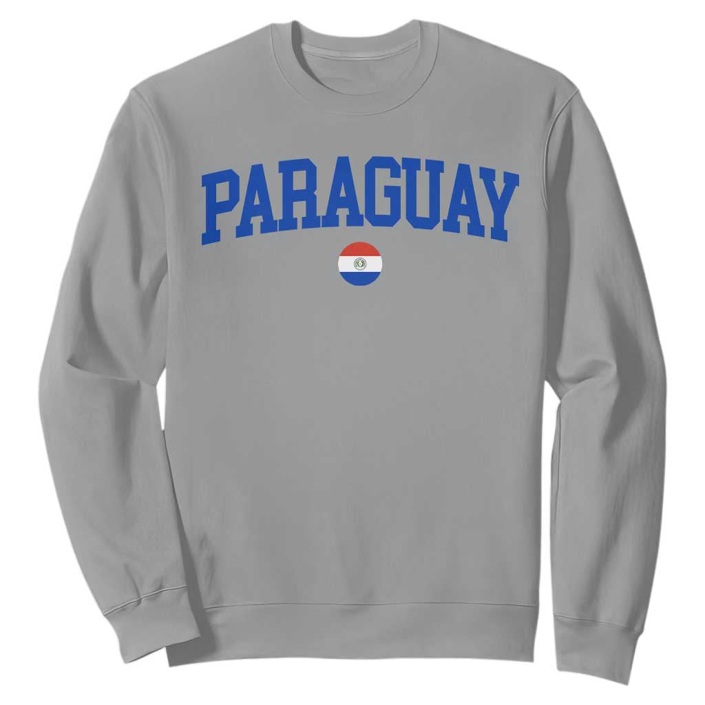 Paraguay Patriotic Flag Sweatshirt Soccer Fan Vintage Varsity Sports National Pride Graphic TS10 Sport Gray Print Your Wear