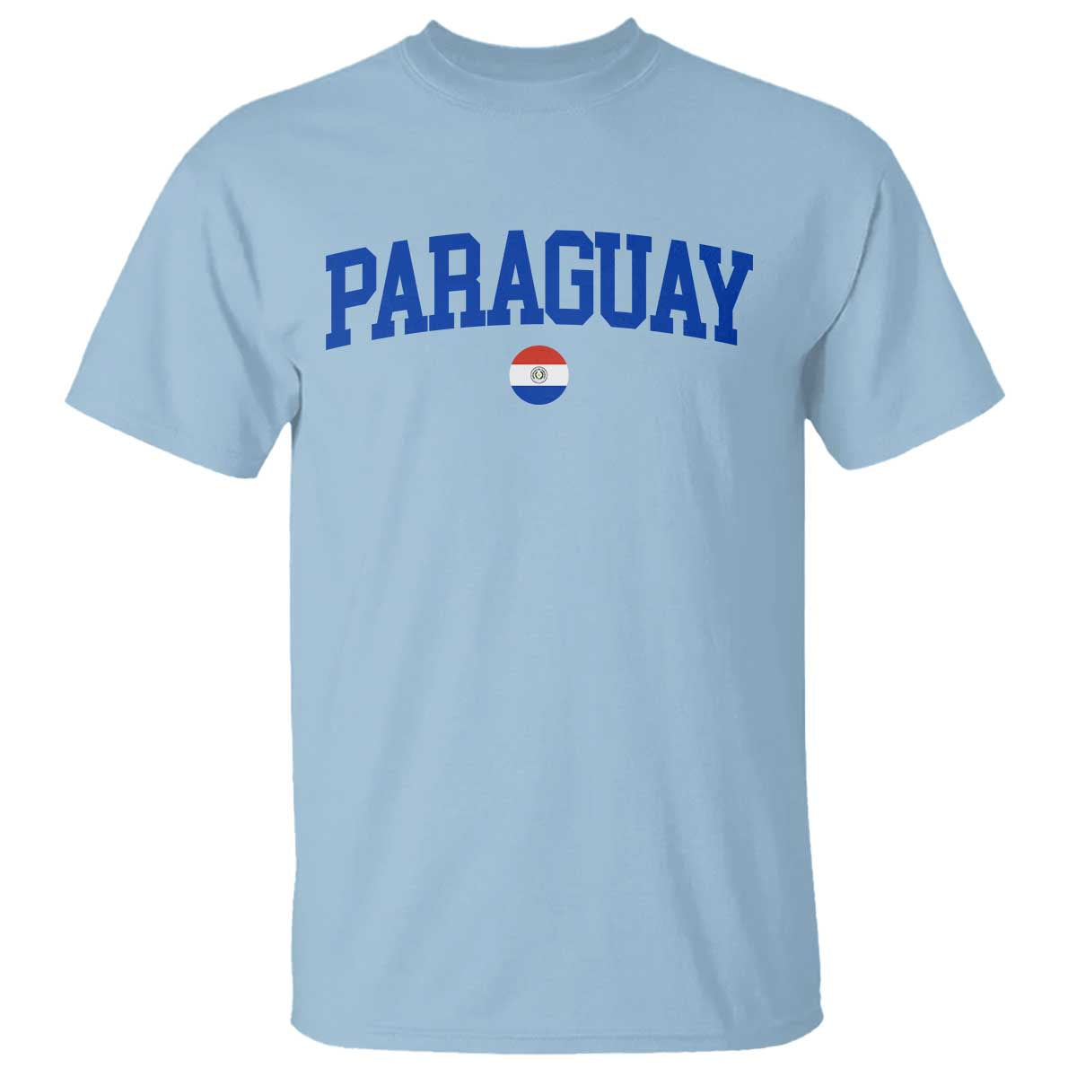 Paraguay Patriotic Flag T Shirt Soccer Fan Vintage Varsity Sports National Pride Graphic TS10 Light Blue Print Your Wear