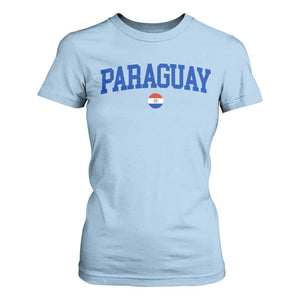 Paraguay Patriotic Flag T Shirt For Women Soccer Fan Vintage Varsity Sports National Pride Graphic TS10 Light Blue Print Your Wear