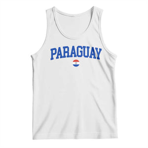 Paraguay Patriotic Flag Tank Top Soccer Fan Vintage Varsity Sports National Pride Graphic TS10 White Print Your Wear