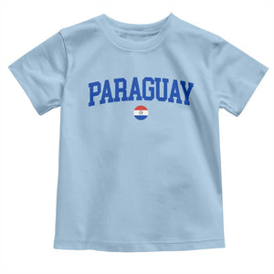 Paraguay Patriotic Flag Toddler T Shirt Soccer Fan Vintage Varsity Sports National Pride Graphic TS10 Light Blue Print Your Wear