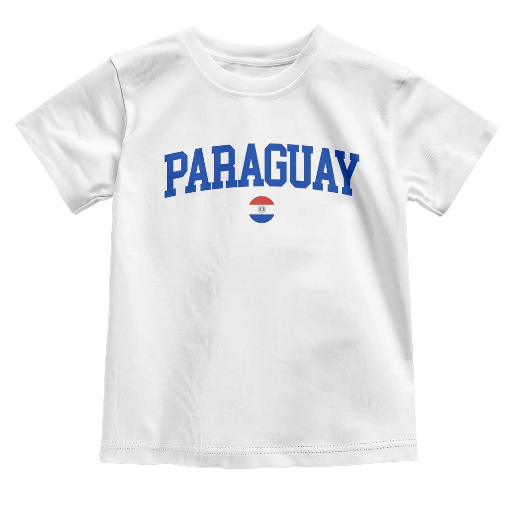 Paraguay Patriotic Flag Toddler T Shirt Soccer Fan Vintage Varsity Sports National Pride Graphic TS10 White Print Your Wear