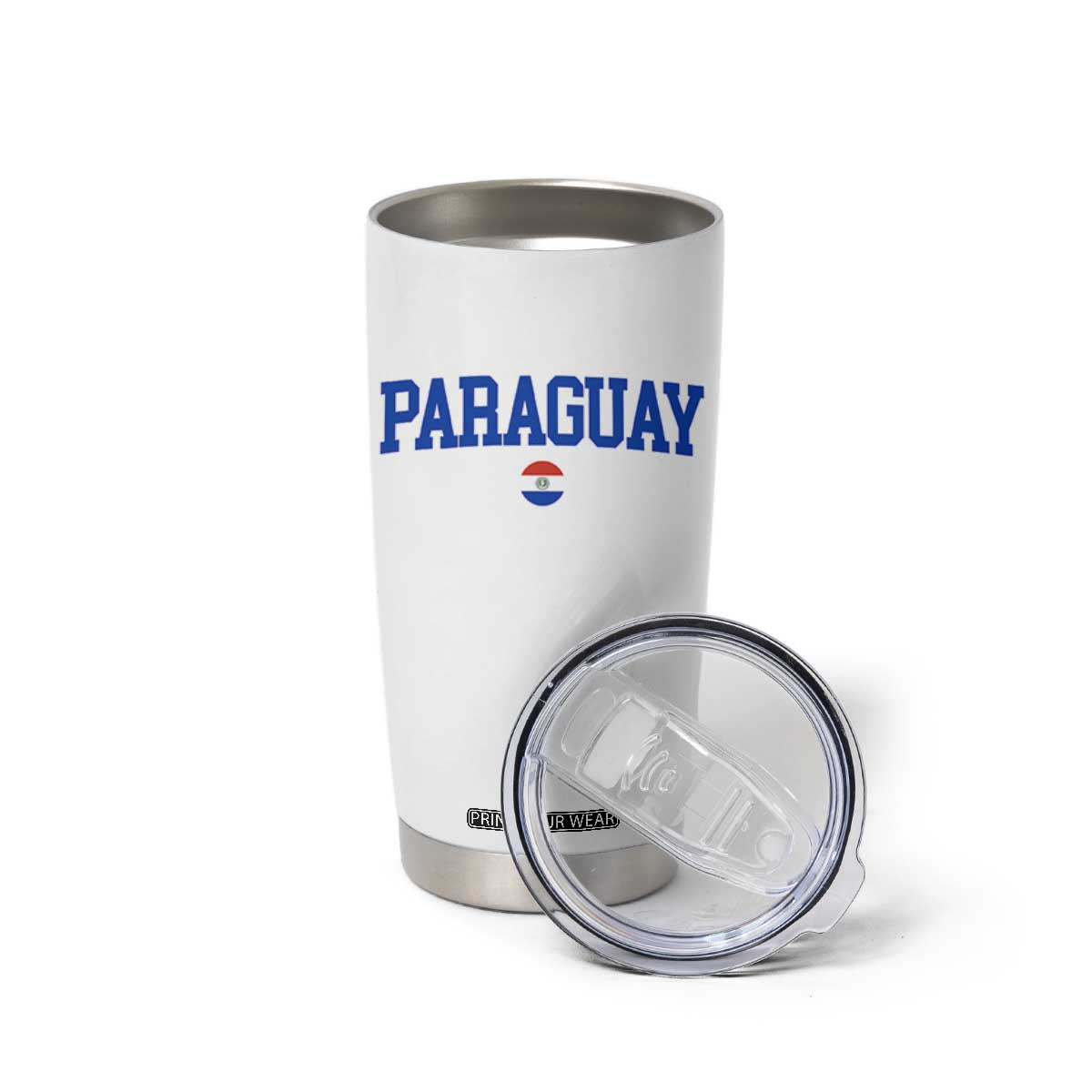 Paraguay Patriotic Flag Tumbler Cup Soccer Fan Vintage Varsity Sports National Pride Graphic TS10 Print Your Wear