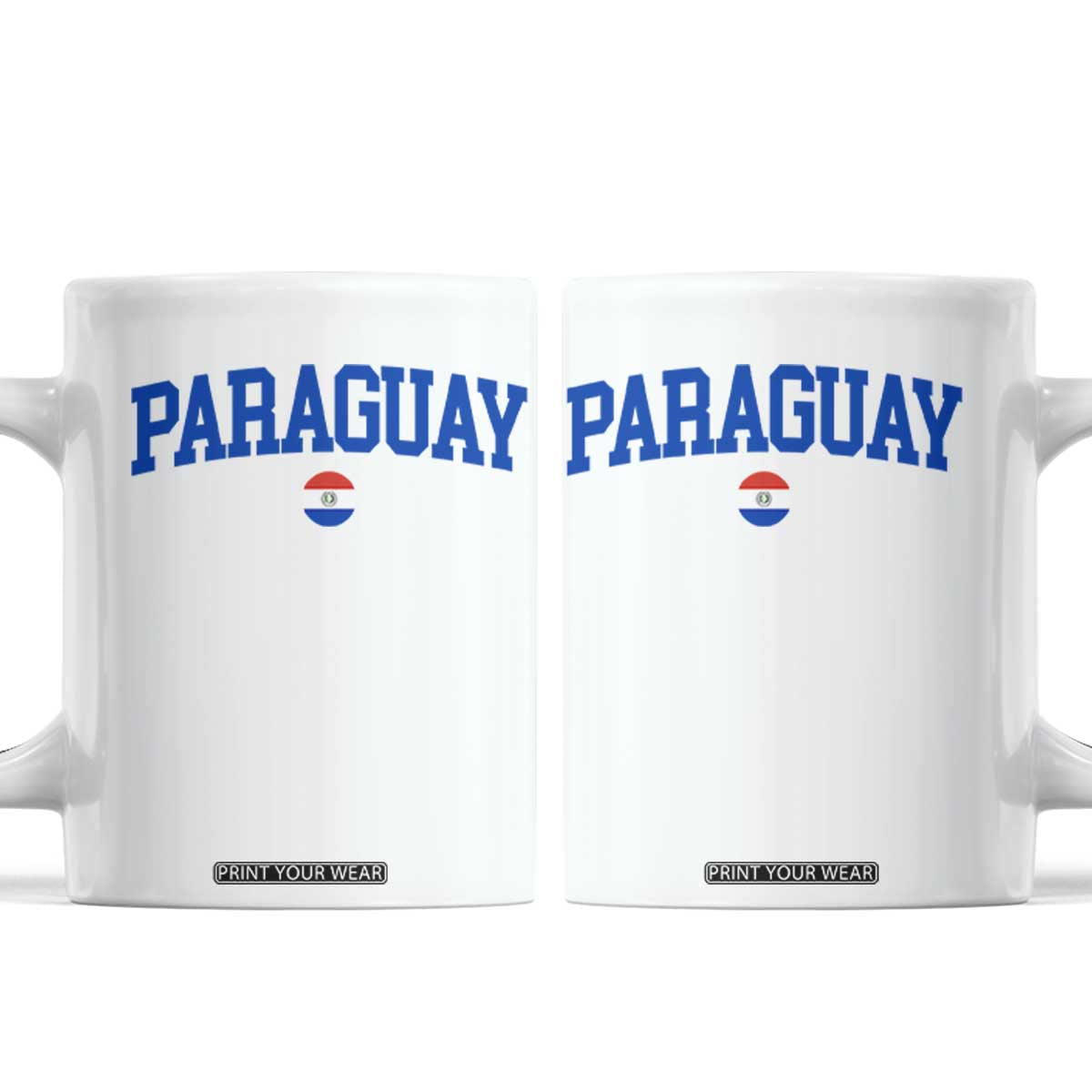 Paraguay Patriotic Flag Coffee Mug Soccer Fan Vintage Varsity Sports National Pride Graphic TS10 White Print Your Wear