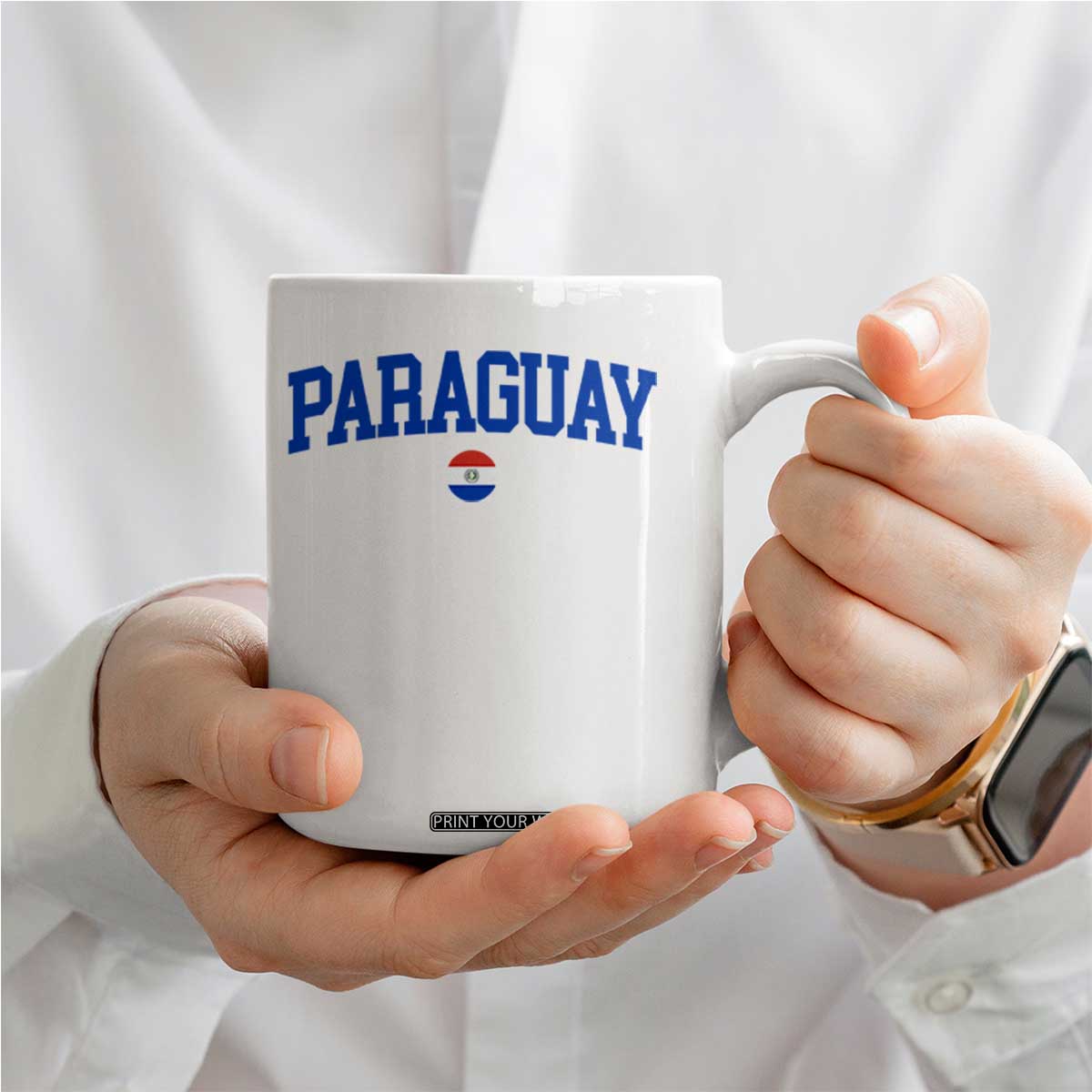 Paraguay Patriotic Flag Coffee Mug Soccer Fan Vintage Varsity Sports National Pride Graphic TS10 Print Your Wear