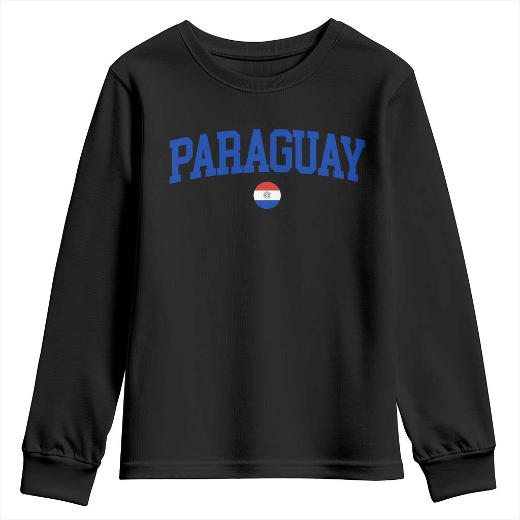 Paraguay Patriotic Flag Youth Sweatshirt Soccer Fan Vintage Varsity Sports National Pride Graphic TS10 Black Print Your Wear