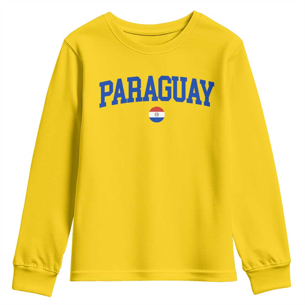 Paraguay Patriotic Flag Youth Sweatshirt Soccer Fan Vintage Varsity Sports National Pride Graphic TS10 Daisy Print Your Wear