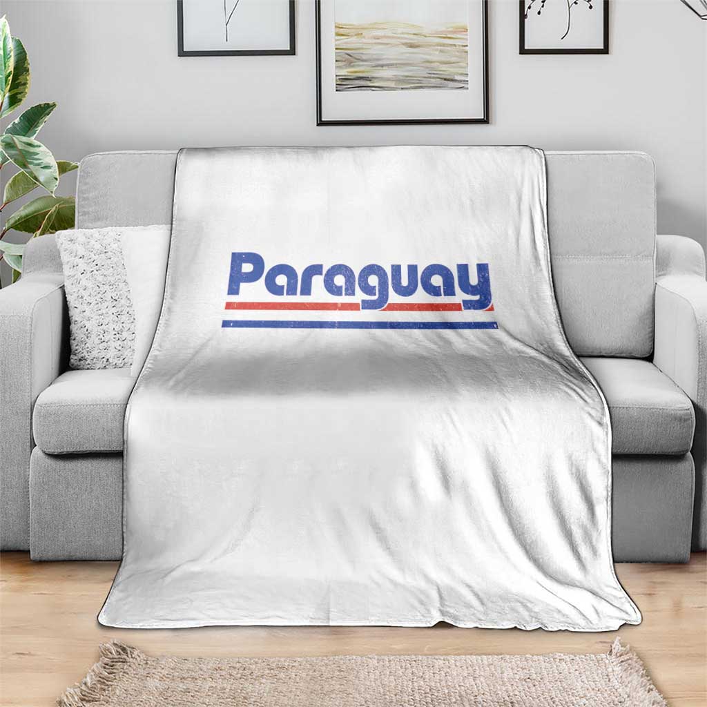 Vintage Paraguay Flag Throw Blanket Retro Stripe Patriotic Paraguayan Pride Graphic TS10 Print Your Wear