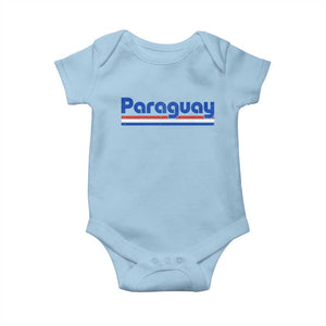Vintage Paraguay Flag Baby Onesie Retro Stripe Patriotic Paraguayan Pride Graphic TS10 Light Blue Print Your Wear