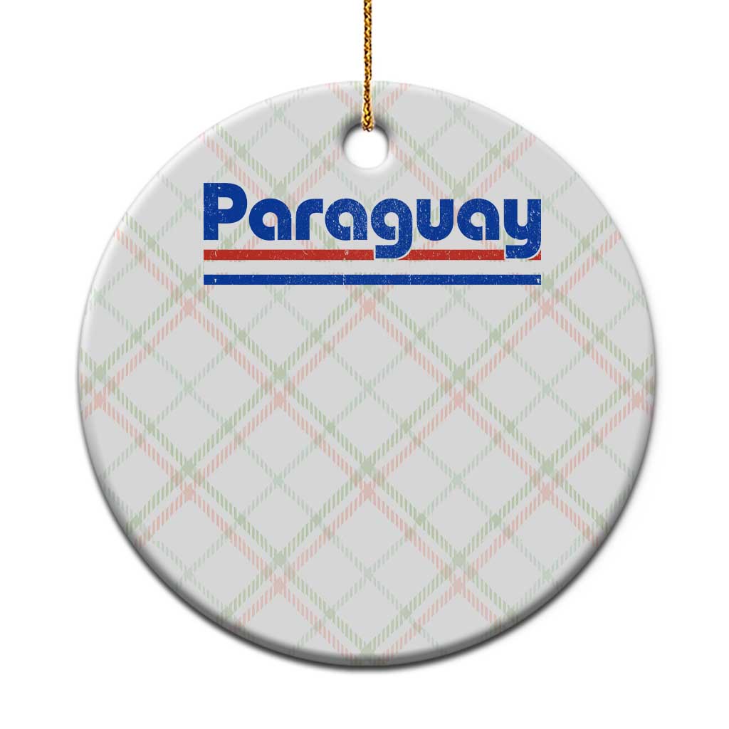 Vintage Paraguay Flag Ceramic Ornament Retro Stripe Patriotic Paraguayan Pride Graphic TS10 1pc Christmas Plaid Print Your Wear