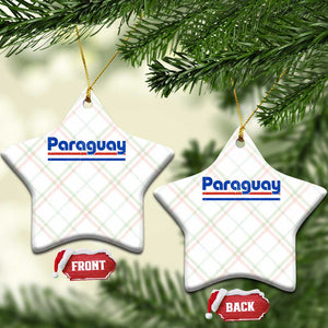 Vintage Paraguay Flag Ceramic Ornament Retro Stripe Patriotic Paraguayan Pride Graphic TS10 Print Your Wear