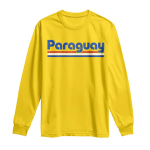 Vintage Paraguay Flag Long Sleeve Shirt Retro Stripe Patriotic Paraguayan Pride Graphic TS10 Daisy Print Your Wear