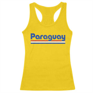 Vintage Paraguay Flag Racerback Tank Top Retro Stripe Patriotic Paraguayan Pride Graphic TS10 Daisy Print Your Wear