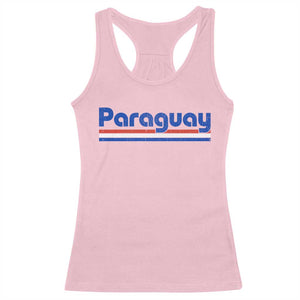 Vintage Paraguay Flag Racerback Tank Top Retro Stripe Patriotic Paraguayan Pride Graphic TS10 Light Pink Print Your Wear