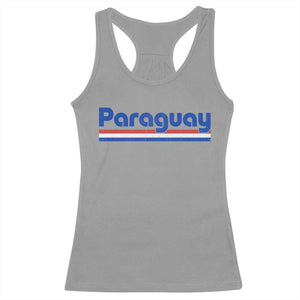 Vintage Paraguay Flag Racerback Tank Top Retro Stripe Patriotic Paraguayan Pride Graphic TS10 Sport Gray Print Your Wear