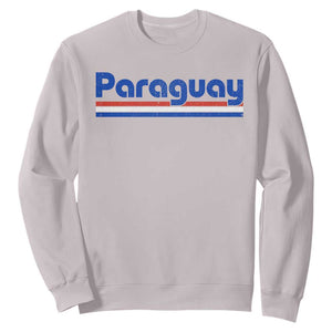 Vintage Paraguay Flag Sweatshirt Retro Stripe Patriotic Paraguayan Pride Graphic TS10 Ice Gray Print Your Wear