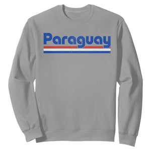 Vintage Paraguay Flag Sweatshirt Retro Stripe Patriotic Paraguayan Pride Graphic TS10 Sport Gray Print Your Wear