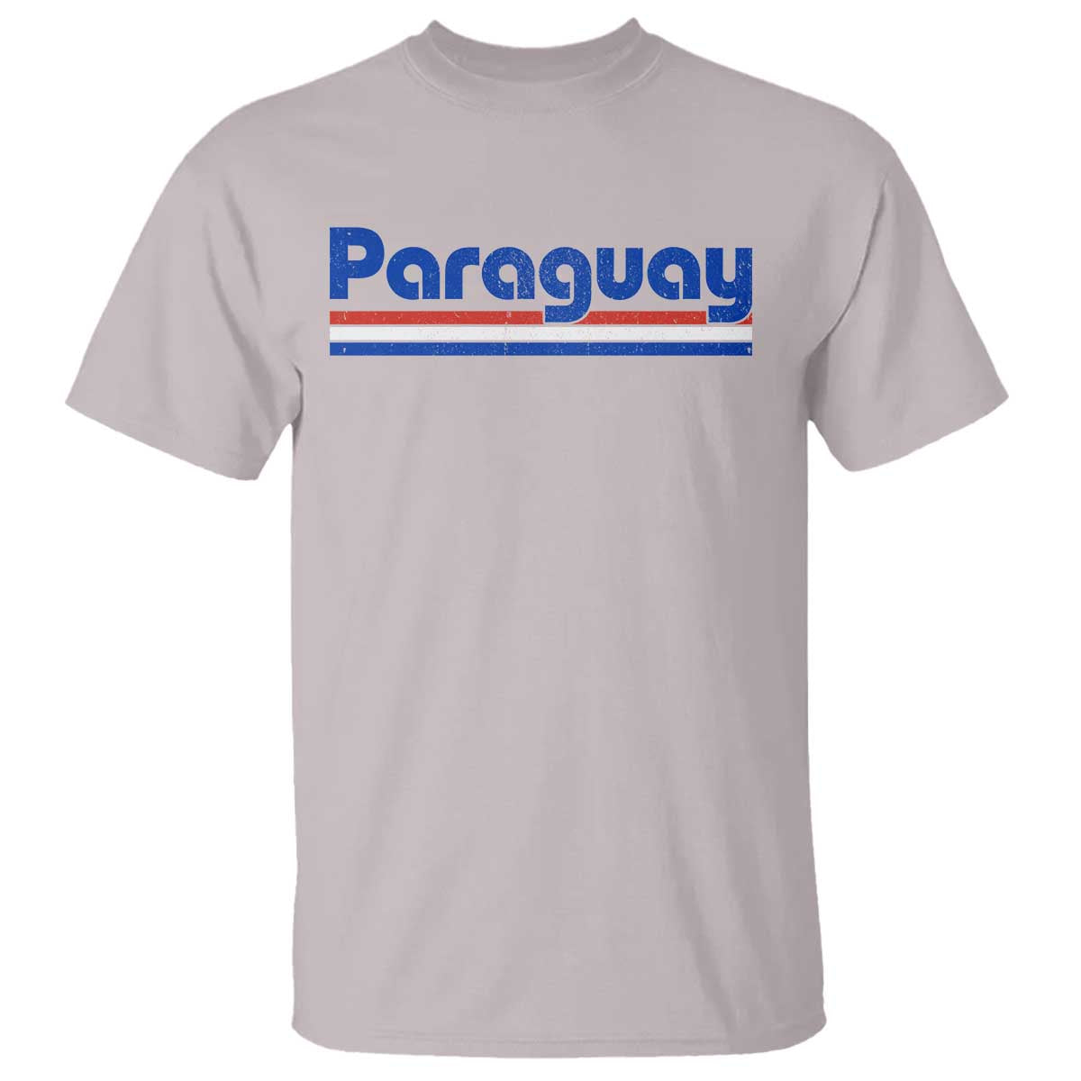 Vintage Paraguay Flag T Shirt Retro Stripe Patriotic Paraguayan Pride Graphic TS10 Ice Gray Print Your Wear
