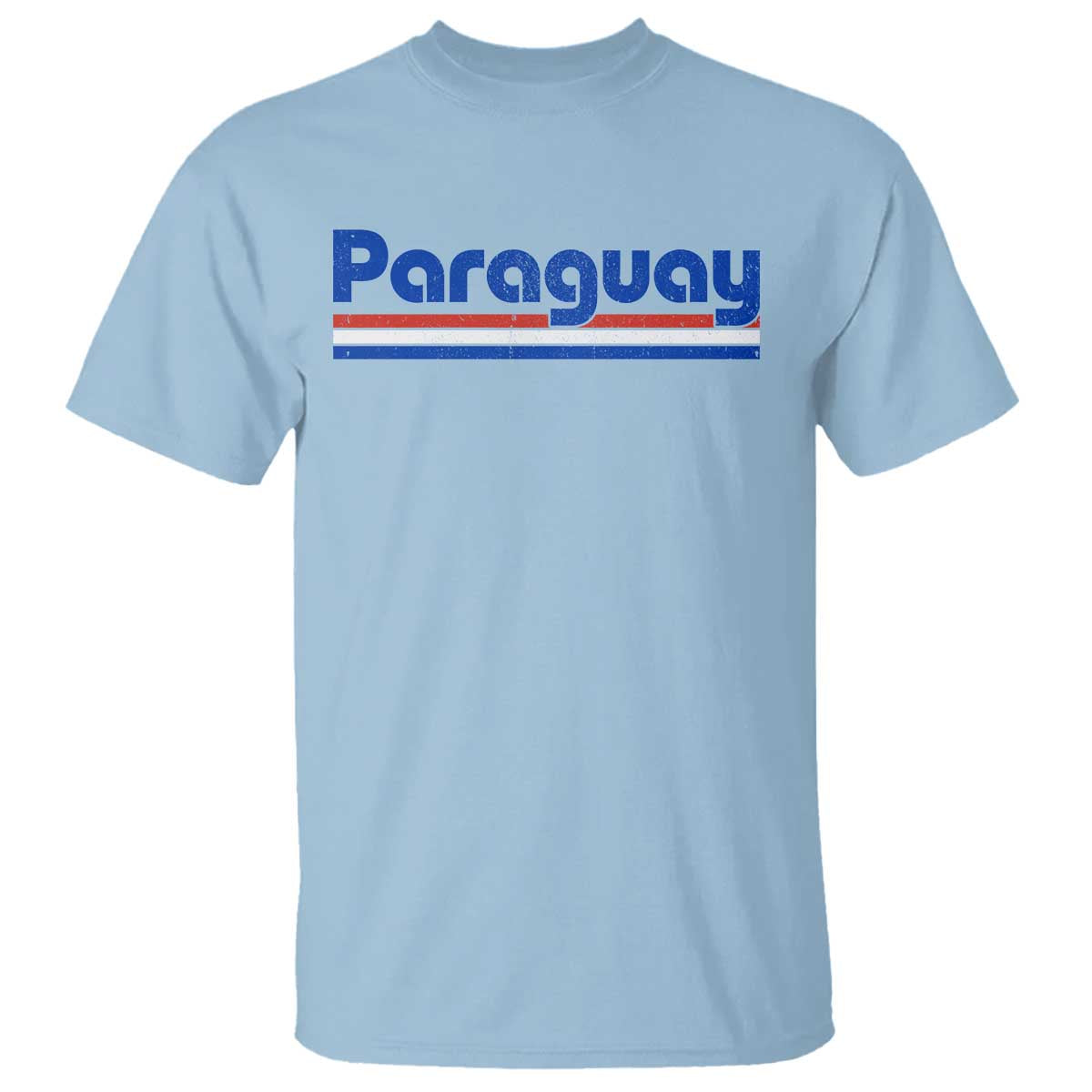 Vintage Paraguay Flag T Shirt Retro Stripe Patriotic Paraguayan Pride Graphic TS10 Light Blue Print Your Wear