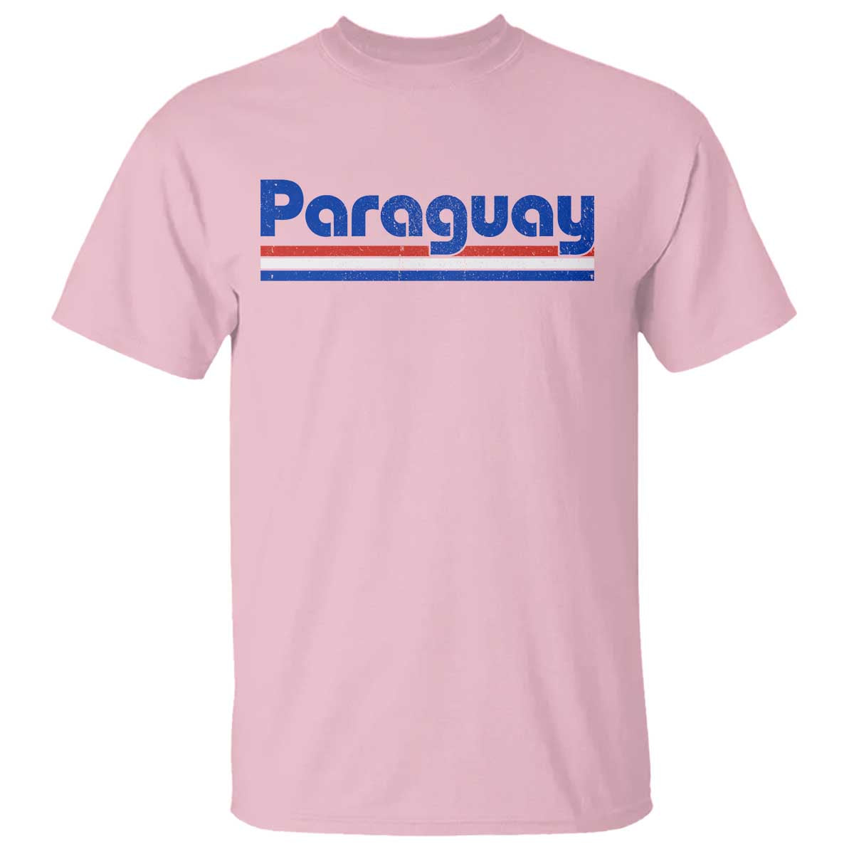 Vintage Paraguay Flag T Shirt Retro Stripe Patriotic Paraguayan Pride Graphic TS10 Light Pink Print Your Wear