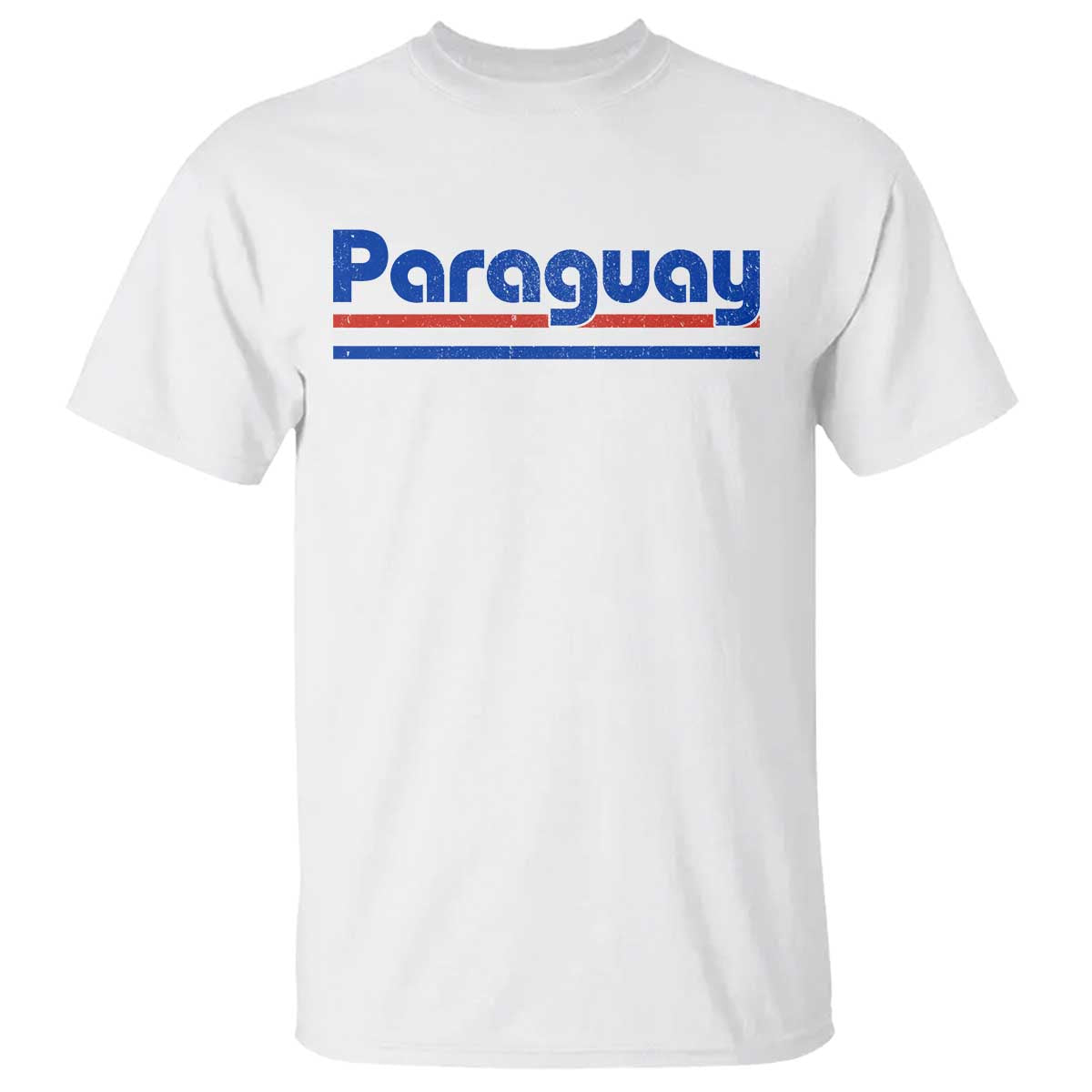 Vintage Paraguay Flag T Shirt Retro Stripe Patriotic Paraguayan Pride Graphic TS10 White Print Your Wear