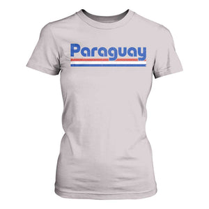Vintage Paraguay Flag T Shirt For Women Retro Stripe Patriotic Paraguayan Pride Graphic TS10 Ice Gray Print Your Wear