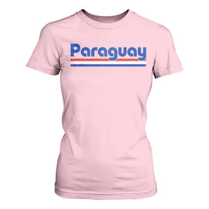 Vintage Paraguay Flag T Shirt For Women Retro Stripe Patriotic Paraguayan Pride Graphic TS10 Light Pink Print Your Wear
