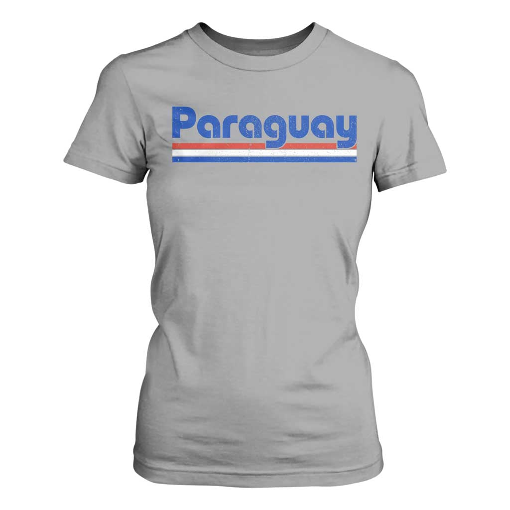 Vintage Paraguay Flag T Shirt For Women Retro Stripe Patriotic Paraguayan Pride Graphic TS10 Sport Gray Print Your Wear