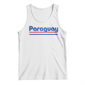 Vintage Paraguay Flag Tank Top Retro Stripe Patriotic Paraguayan Pride Graphic TS10 White Print Your Wear