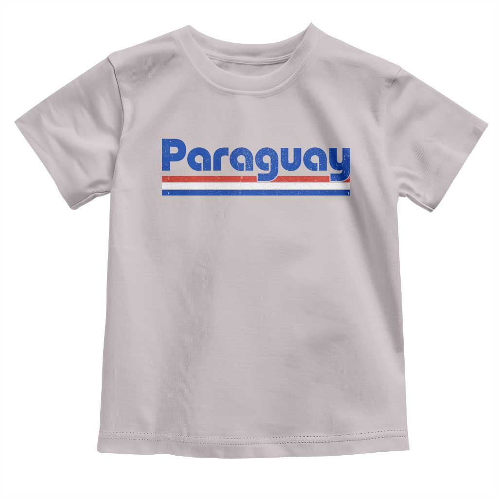 Vintage Paraguay Flag Toddler T Shirt Retro Stripe Patriotic Paraguayan Pride Graphic TS10 Ice Gray Print Your Wear
