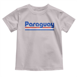 Vintage Paraguay Flag Toddler T Shirt Retro Stripe Patriotic Paraguayan Pride Graphic TS10 Ice Gray Print Your Wear
