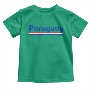 Vintage Paraguay Flag Toddler T Shirt Retro Stripe Patriotic Paraguayan Pride Graphic TS10 Irish Green Print Your Wear