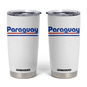 Vintage Paraguay Flag Tumbler Cup Retro Stripe Patriotic Paraguayan Pride Graphic TS10 White Print Your Wear