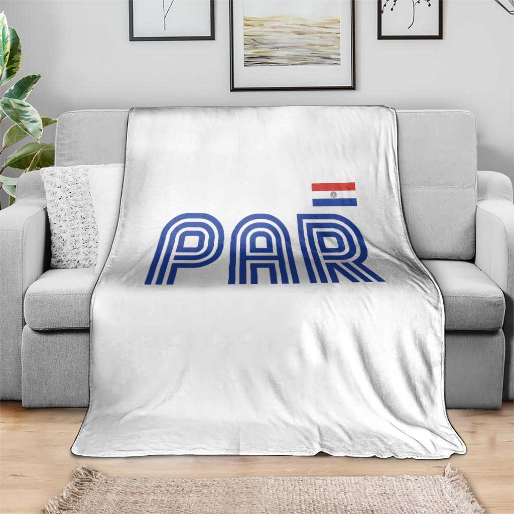 Vintage Paraguay Throw Blanket Retro Typography Patriotic Paraguayan Pride Flag Graphic TS10 Print Your Wear