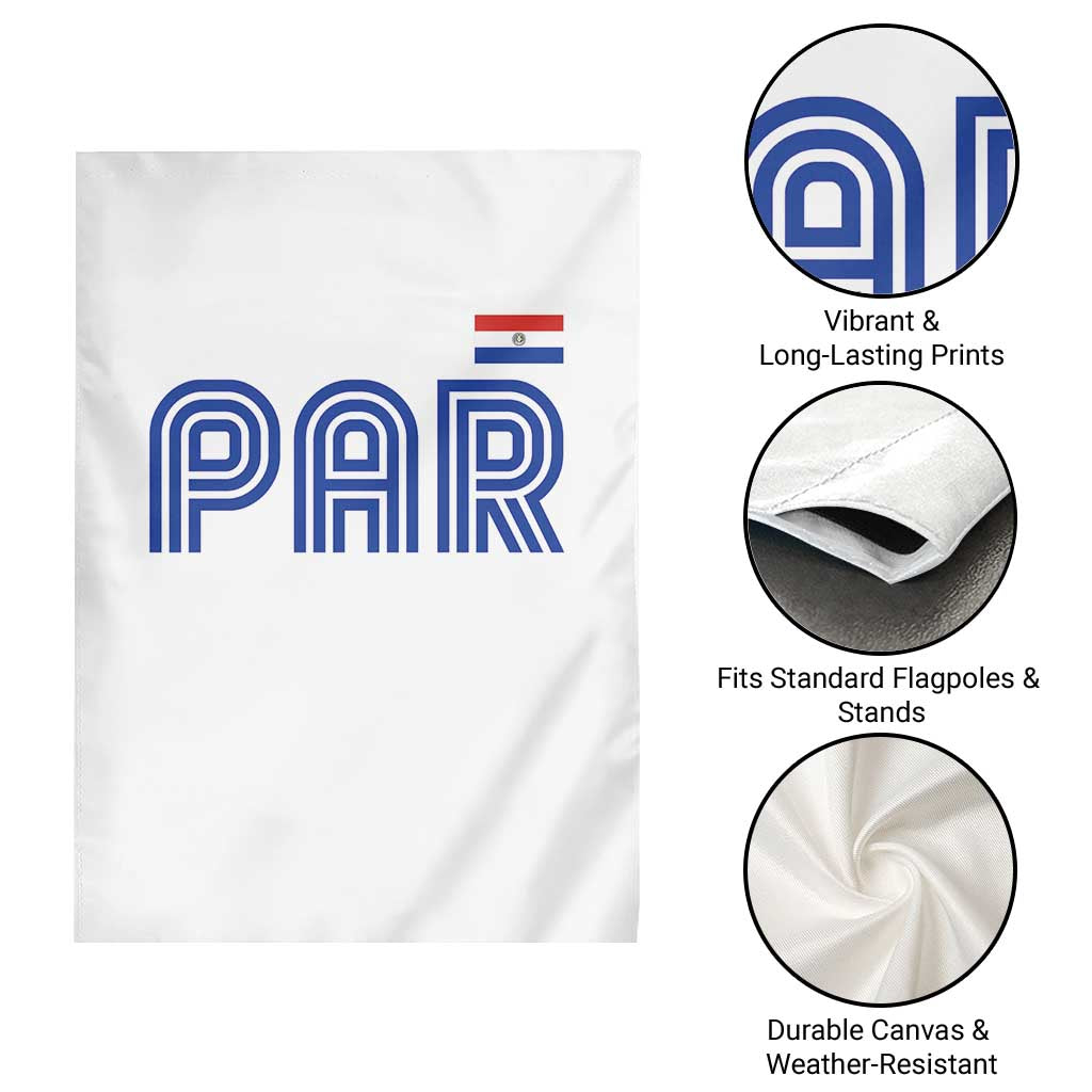 Vintage Paraguay Garden Flag Retro Typography Patriotic Paraguayan Pride Flag Graphic TS10 Print Your Wear