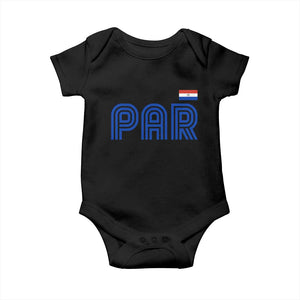 Vintage Paraguay Baby Onesie Retro Typography Patriotic Paraguayan Pride Flag Graphic TS10 Black Print Your Wear