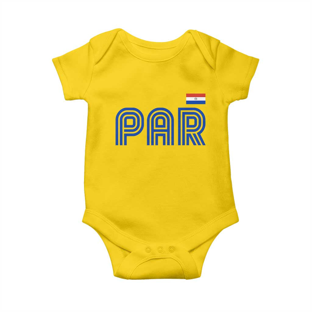 Vintage Paraguay Baby Onesie Retro Typography Patriotic Paraguayan Pride Flag Graphic TS10 Daisy Print Your Wear