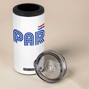 Vintage Paraguay 4 in 1 Can Cooler Tumbler Retro Typography Patriotic Paraguayan Pride Flag Graphic TS10 Print Your Wear