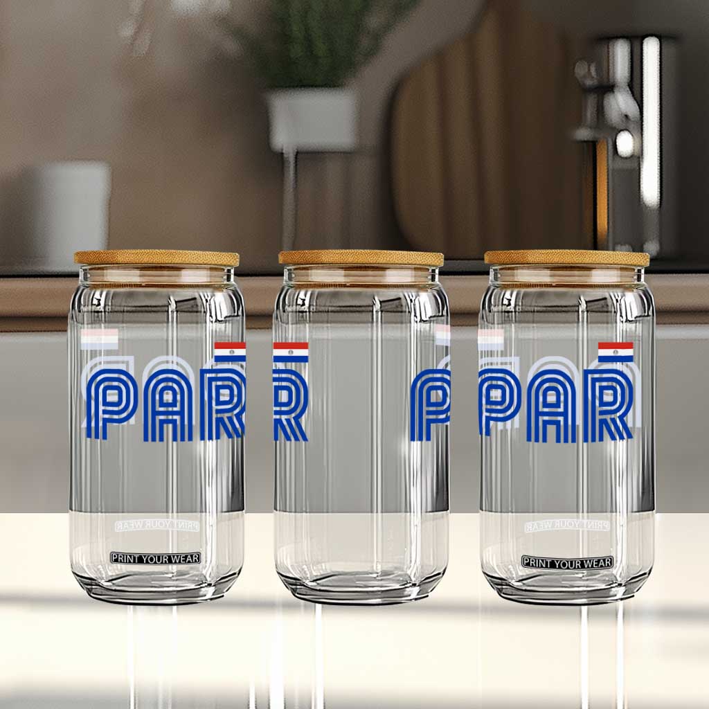 Vintage Paraguay Glass Can Retro Typography Patriotic Paraguayan Pride Flag Graphic TS10 Print Your Wear