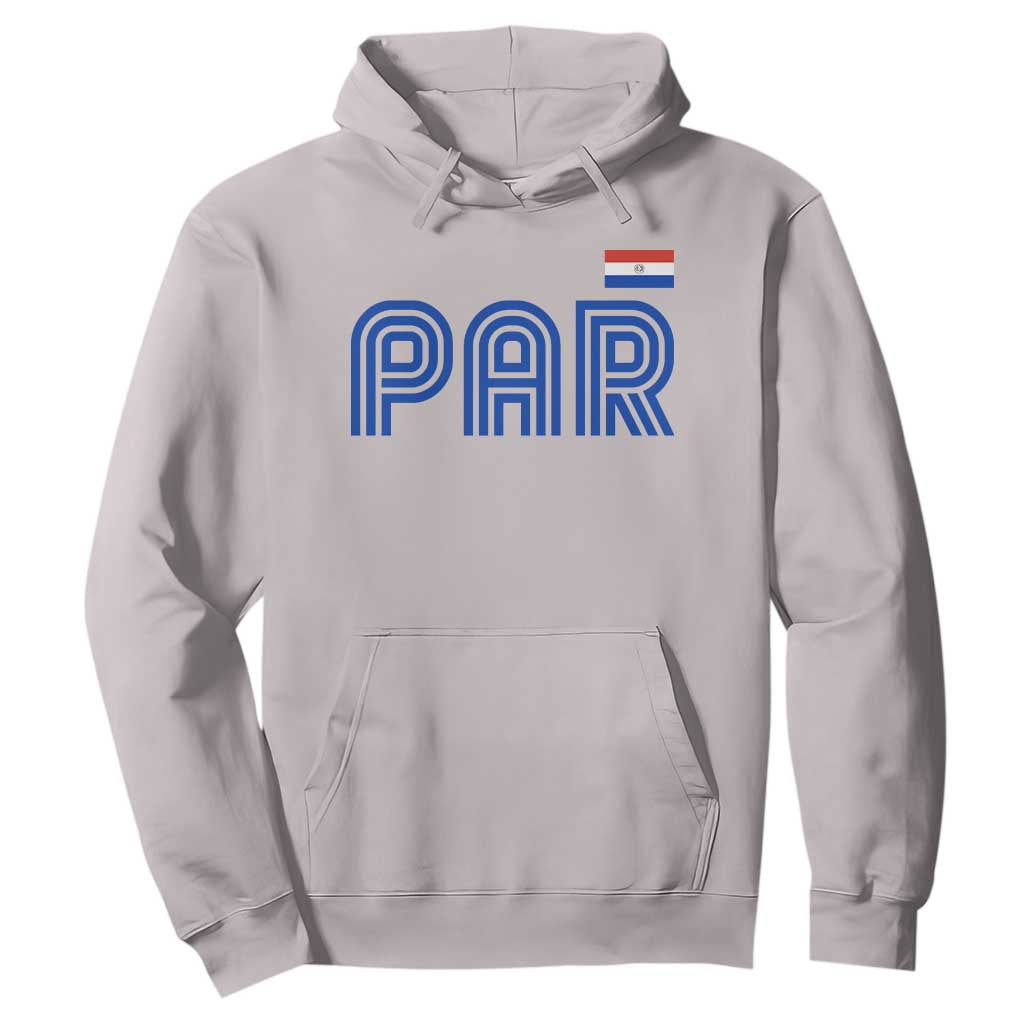 Vintage Paraguay Hoodie Retro Typography Patriotic Paraguayan Pride Flag Graphic TS10 Ice Gray Print Your Wear