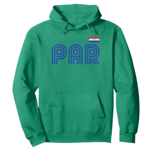 Vintage Paraguay Hoodie Retro Typography Patriotic Paraguayan Pride Flag Graphic TS10 Irish Green Print Your Wear
