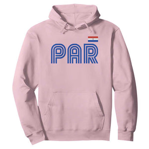 Vintage Paraguay Hoodie Retro Typography Patriotic Paraguayan Pride Flag Graphic TS10 Light Pink Print Your Wear