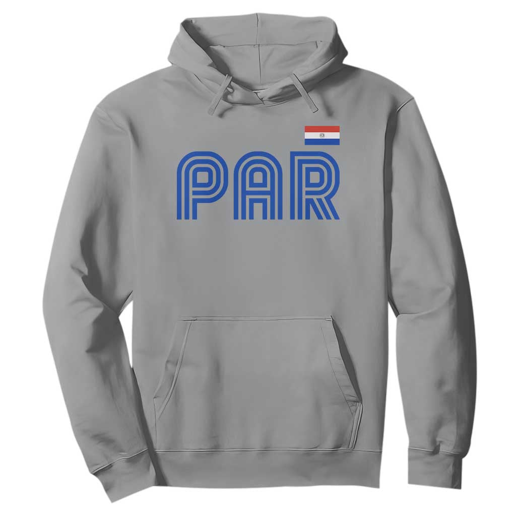 Vintage Paraguay Hoodie Retro Typography Patriotic Paraguayan Pride Flag Graphic TS10 Sport Gray Print Your Wear