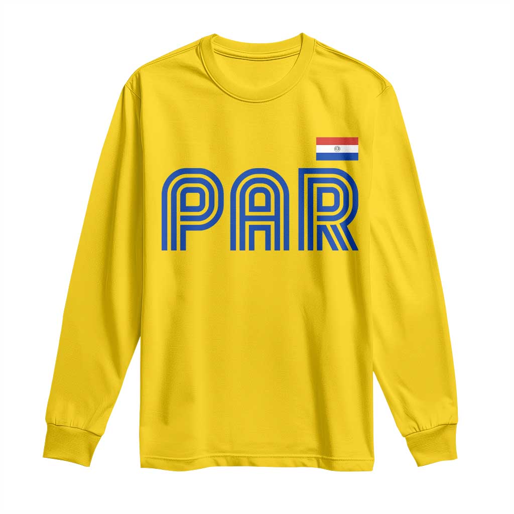 Vintage Paraguay Long Sleeve Shirt Retro Typography Patriotic Paraguayan Pride Flag Graphic TS10 Daisy Print Your Wear