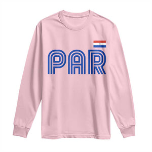 Vintage Paraguay Long Sleeve Shirt Retro Typography Patriotic Paraguayan Pride Flag Graphic TS10 Light Pink Print Your Wear