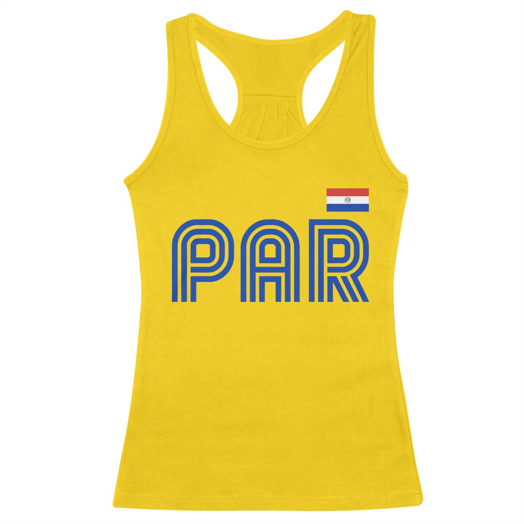 Vintage Paraguay Racerback Tank Top Retro Typography Patriotic Paraguayan Pride Flag Graphic TS10 Daisy Print Your Wear