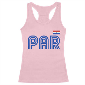 Vintage Paraguay Racerback Tank Top Retro Typography Patriotic Paraguayan Pride Flag Graphic TS10 Light Pink Print Your Wear