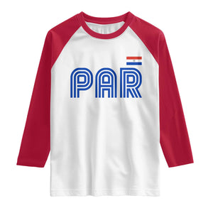 Vintage Paraguay Raglan Shirt Retro Typography Patriotic Paraguayan Pride Flag Graphic TS10 White Red Print Your Wear
