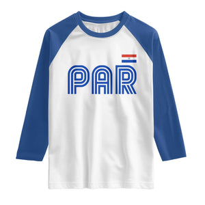 Vintage Paraguay Raglan Shirt Retro Typography Patriotic Paraguayan Pride Flag Graphic TS10 White Royal Print Your Wear