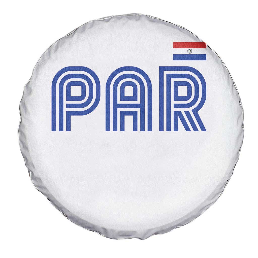 Vintage Paraguay Spare Tire Cover Retro Typography Patriotic Paraguayan Pride Flag Graphic TS10 Print Your Wear